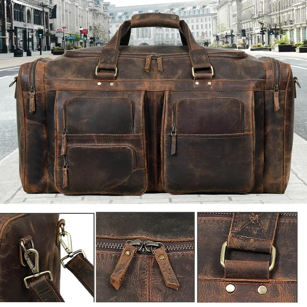 leather duffle bag for men