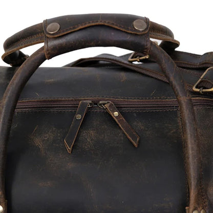 mens leather travel bag