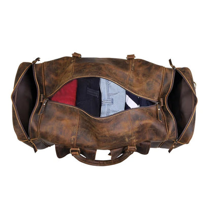 leather weekender bag