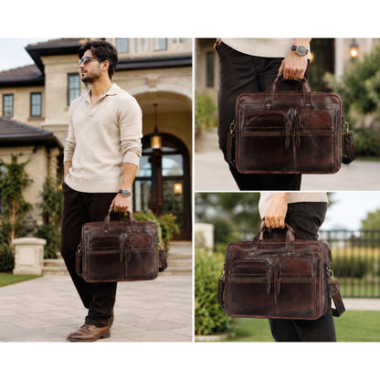 Farm Premium Buffalo Leather Duffle Combo Set