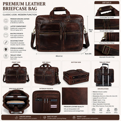 Farm Premium Buffalo Leather Duffle Combo Set