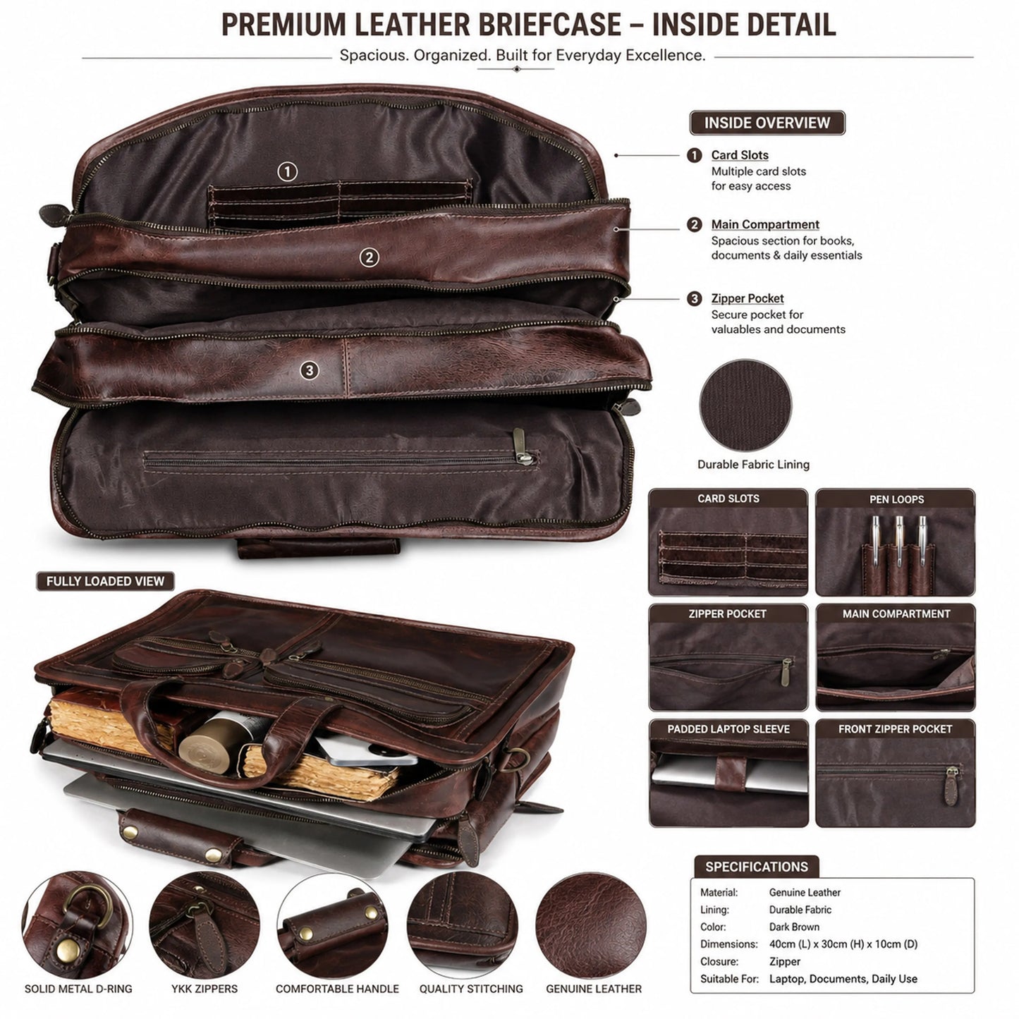 Farm Premium Buffalo Leather Duffle Combo Set