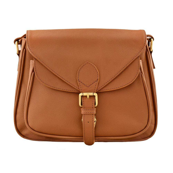 Sac bandoulière Moon en cuir - Fauve