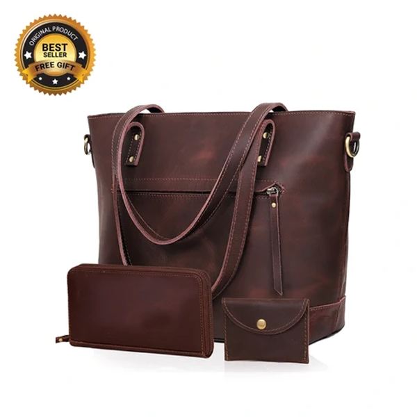 leather tote combo