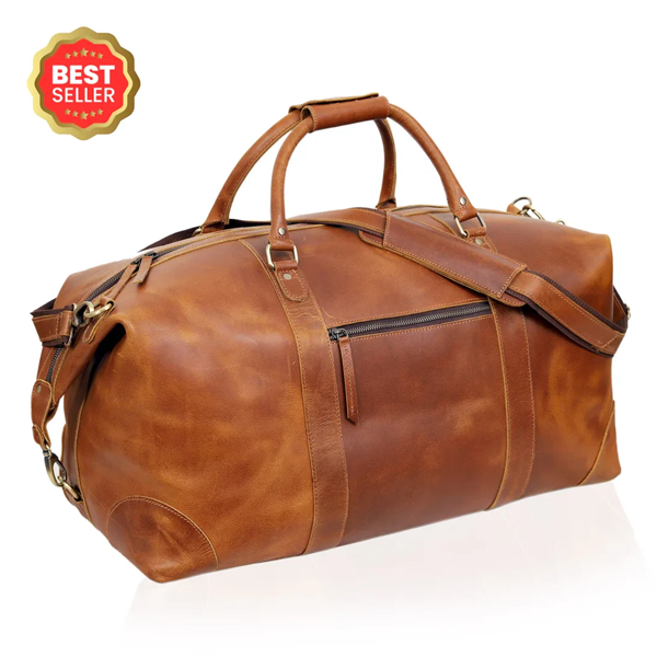 leather travel bag