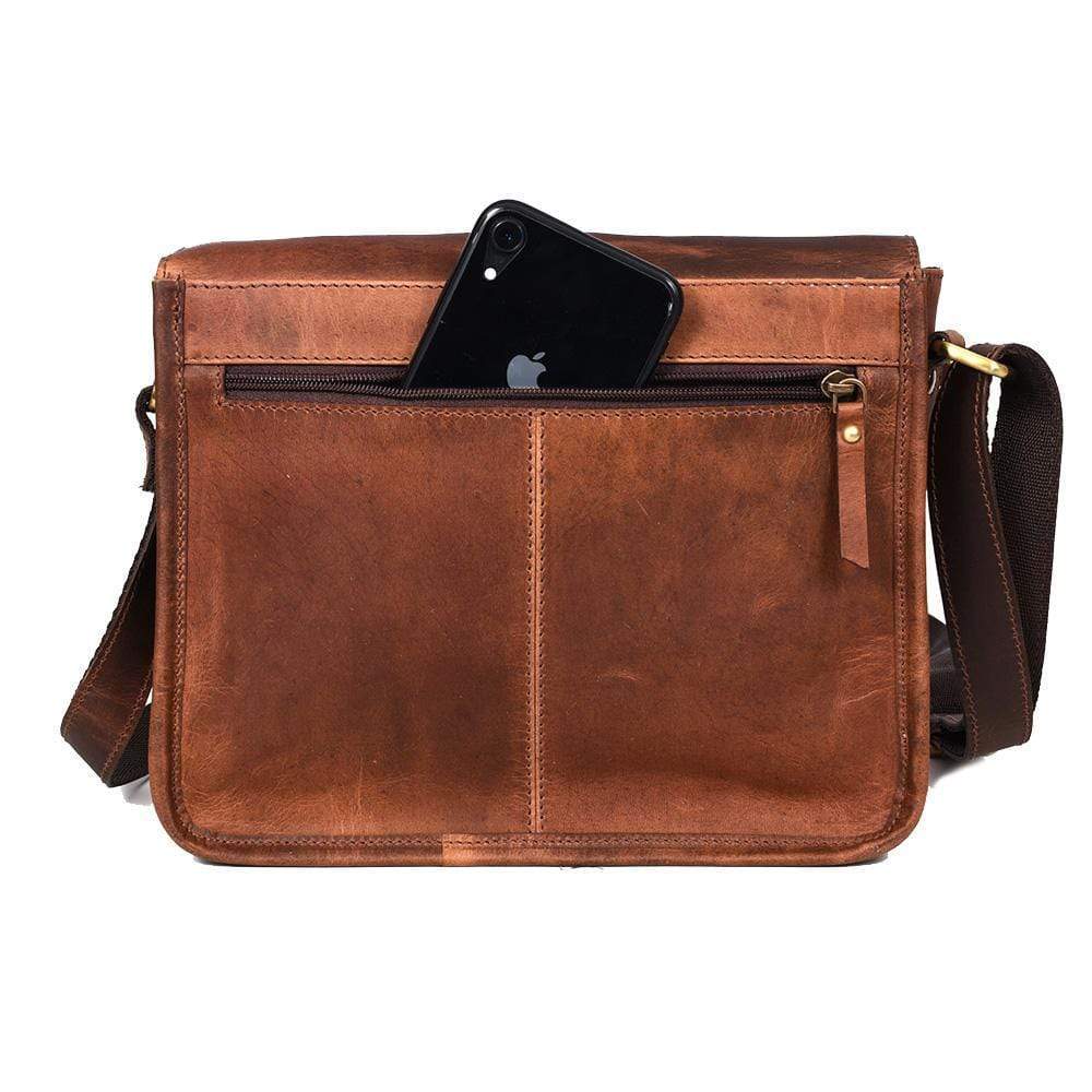 Sydney Leather Crossbody Purse - Brown