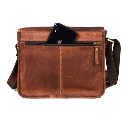 Sydney Leather Crossbody Purse - Brown
