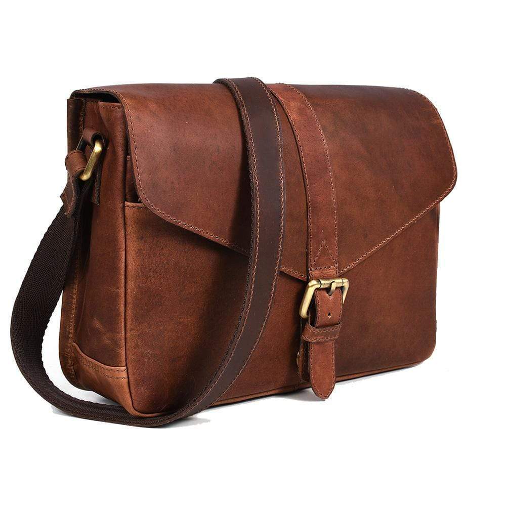 Sydney Leather Crossbody Purse - Brown