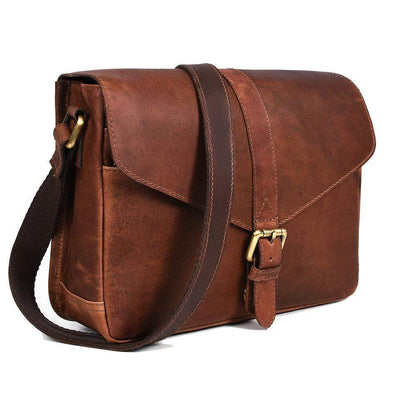 Sydney Leather Crossbody Purse - Brown