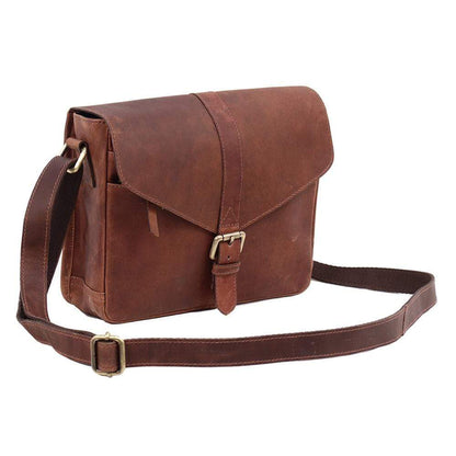 Sydney Leather Crossbody Purse - Brown