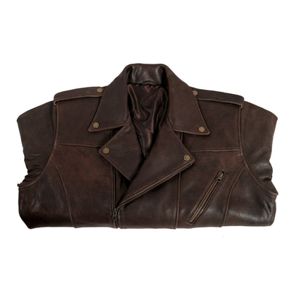 Hunter Brown Leather Jacket for Men