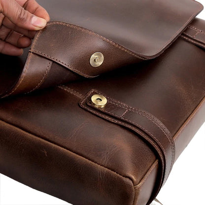 leather work bag