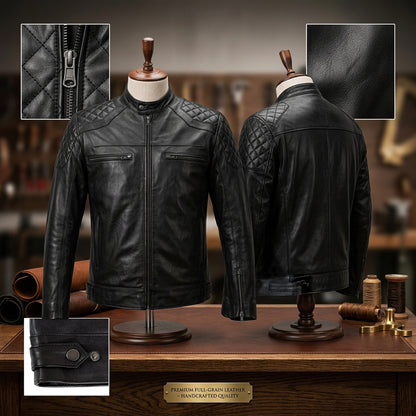 leather biker jacket