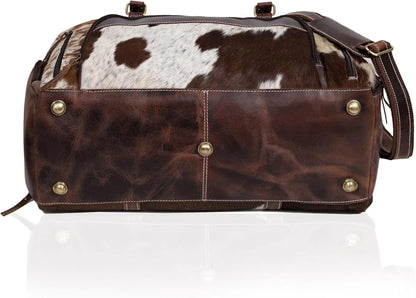 Handmade Cowhide Leather Duffle Bag