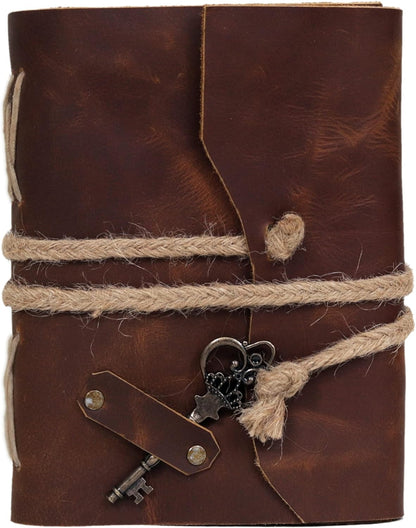 Rio Grande Vintage Leather Journal - Handmade Deckle Edge Leather Bound journal