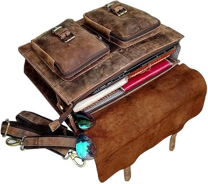 BUFFALO LEATHER MESSENGER BAG