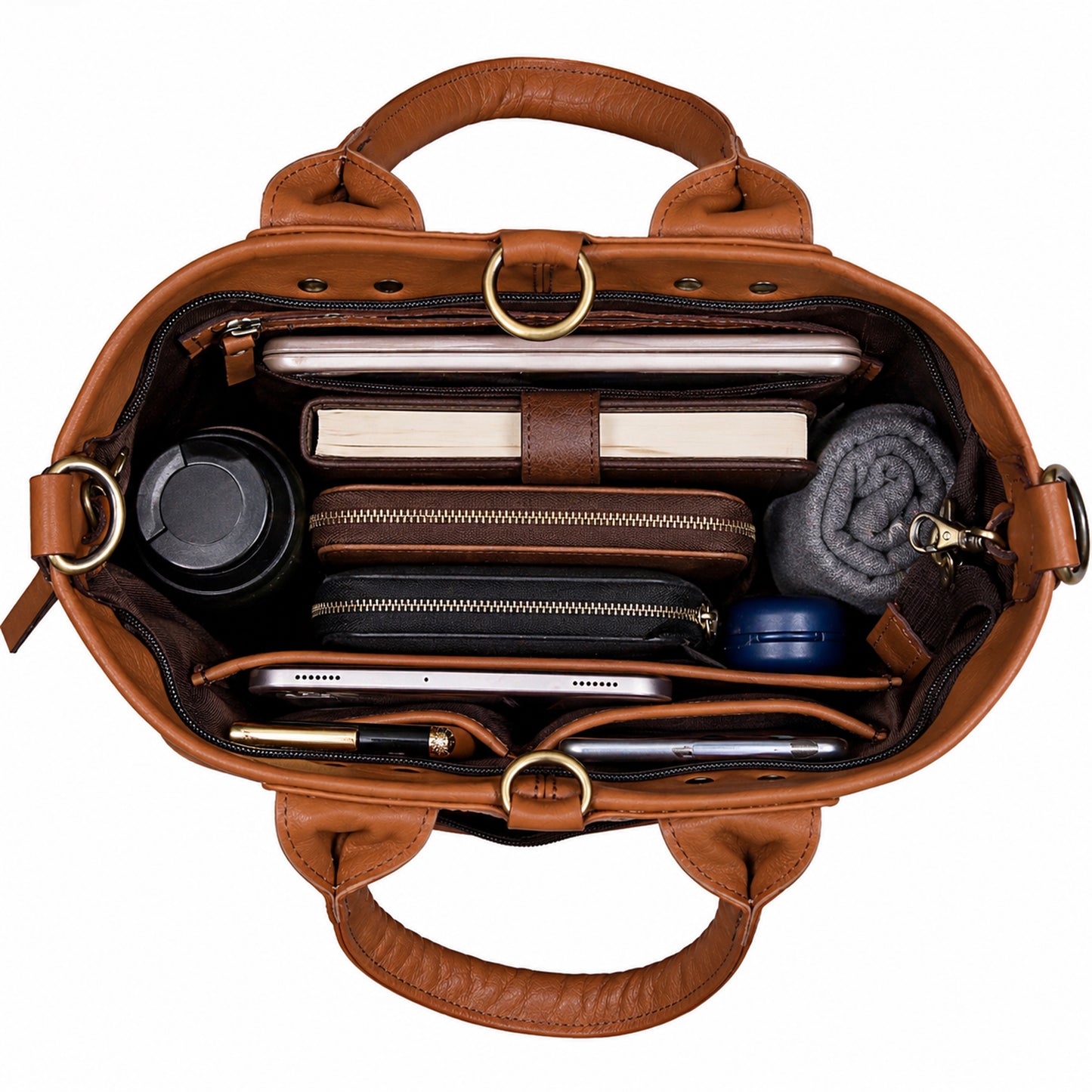 Convertible Leather Bag - 3 in 1