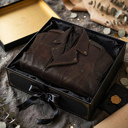 Hunter Brown Leather Jacket for Men