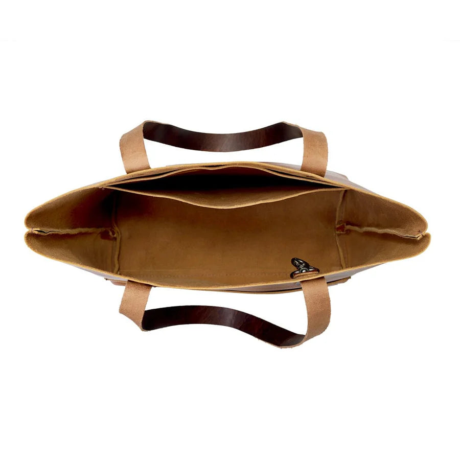 TAN BELLA BUFFALO LEATHER TOTE BAG