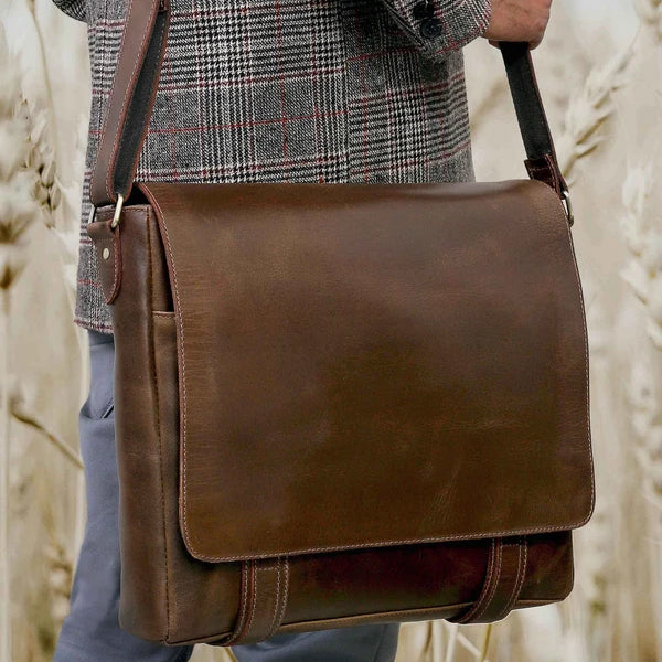 Leather laptop bag