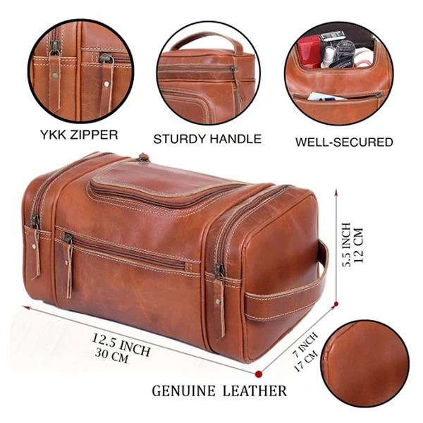 leather cosmetic bag