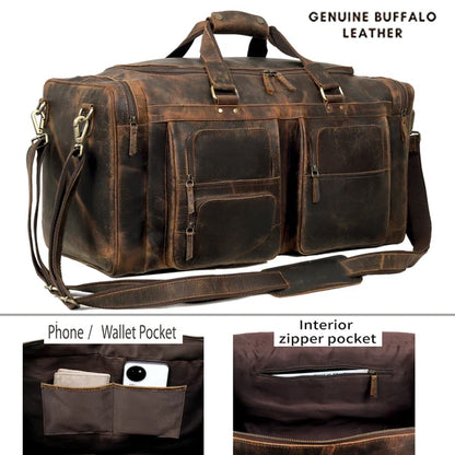 leather duffle bag for men