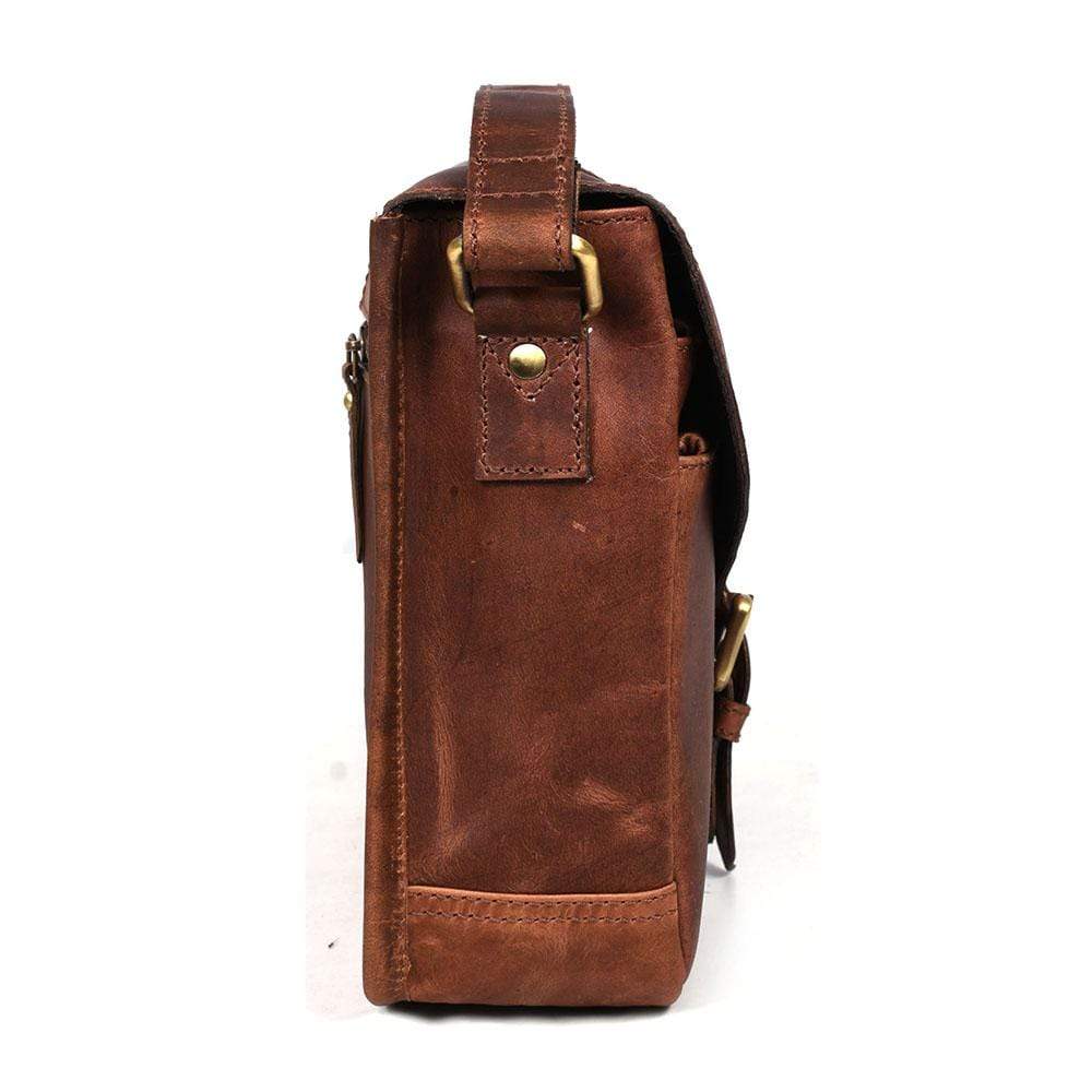 Sydney Leather Crossbody Purse - Brown