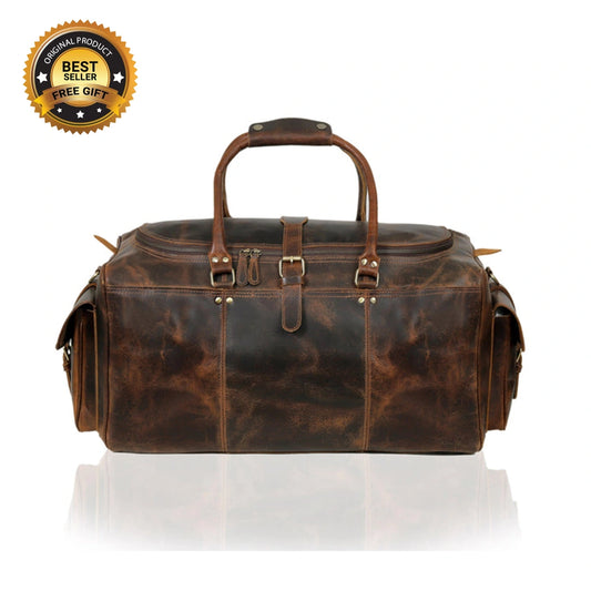 BRAZILIA BUFFALO LEATHER TRAVEL DUFFEL BAG