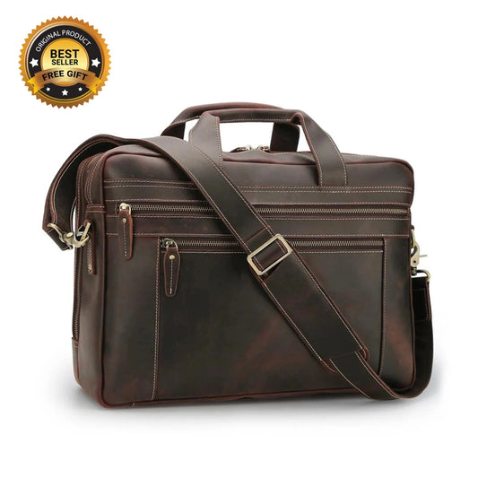 California Buffalo Leather BRIEFCASE Bag