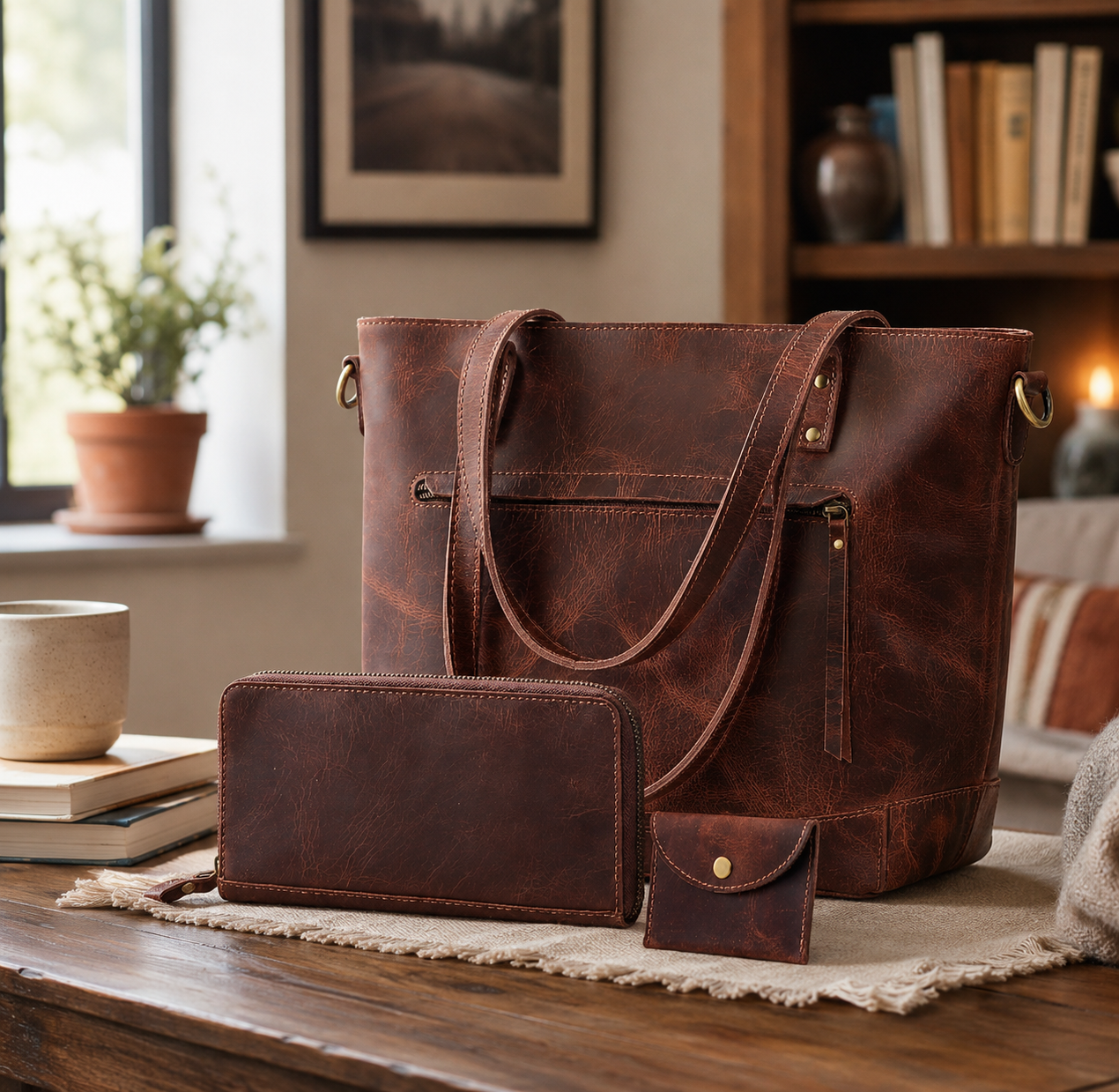 PORTLAND TOTE AUS BÜFFELLEDER