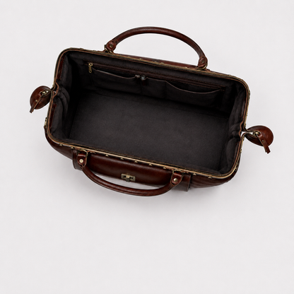 LEATHER DOCTOR BAG - Twist lock