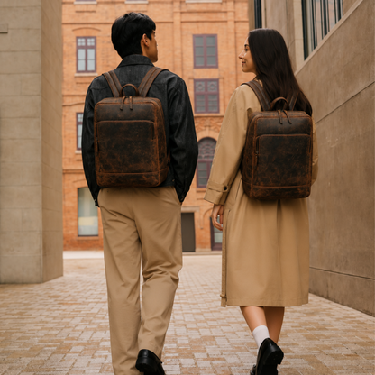 Madison Reise-Laptop-Rucksack aus Leder