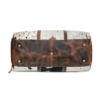 Cowhide Leather Duffel Bag | Unisex Travel Bag