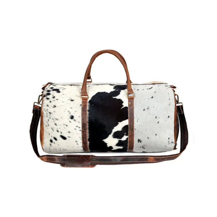 Cowhide Leather Duffel Bag | Unisex Travel Bag