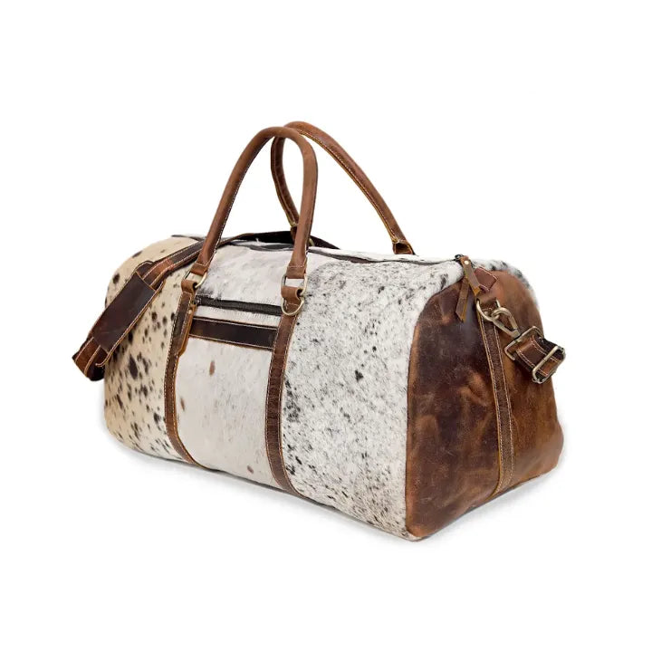 Cowhide Leather Duffel Bag | Unisex Travel Bag