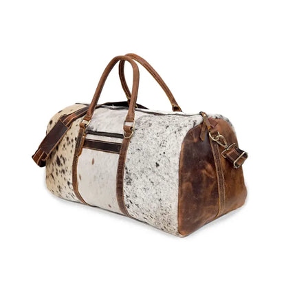 Cowhide Leather Duffel Bag | Unisex Travel Bag