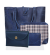 Denver Leather Bag Combo - Blue
