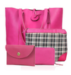 Verona Leather Tote Bag Combo for Women - Pink