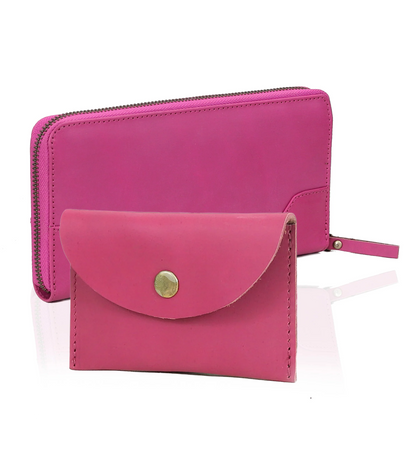 Denver Leather Bag Combo - Pink