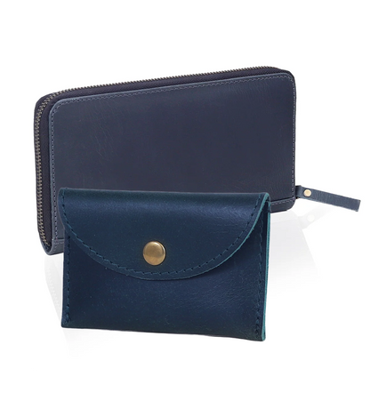 Denver Leather Bag Combo - Blue