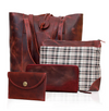 Verona Leather Tote Bag Combo for Women - Red