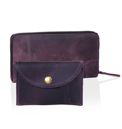Verona Leather Tote Bag Combo - Purple