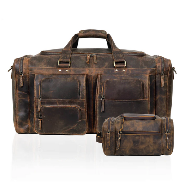 Farm Premium Buffalo Leather Duffle Combo