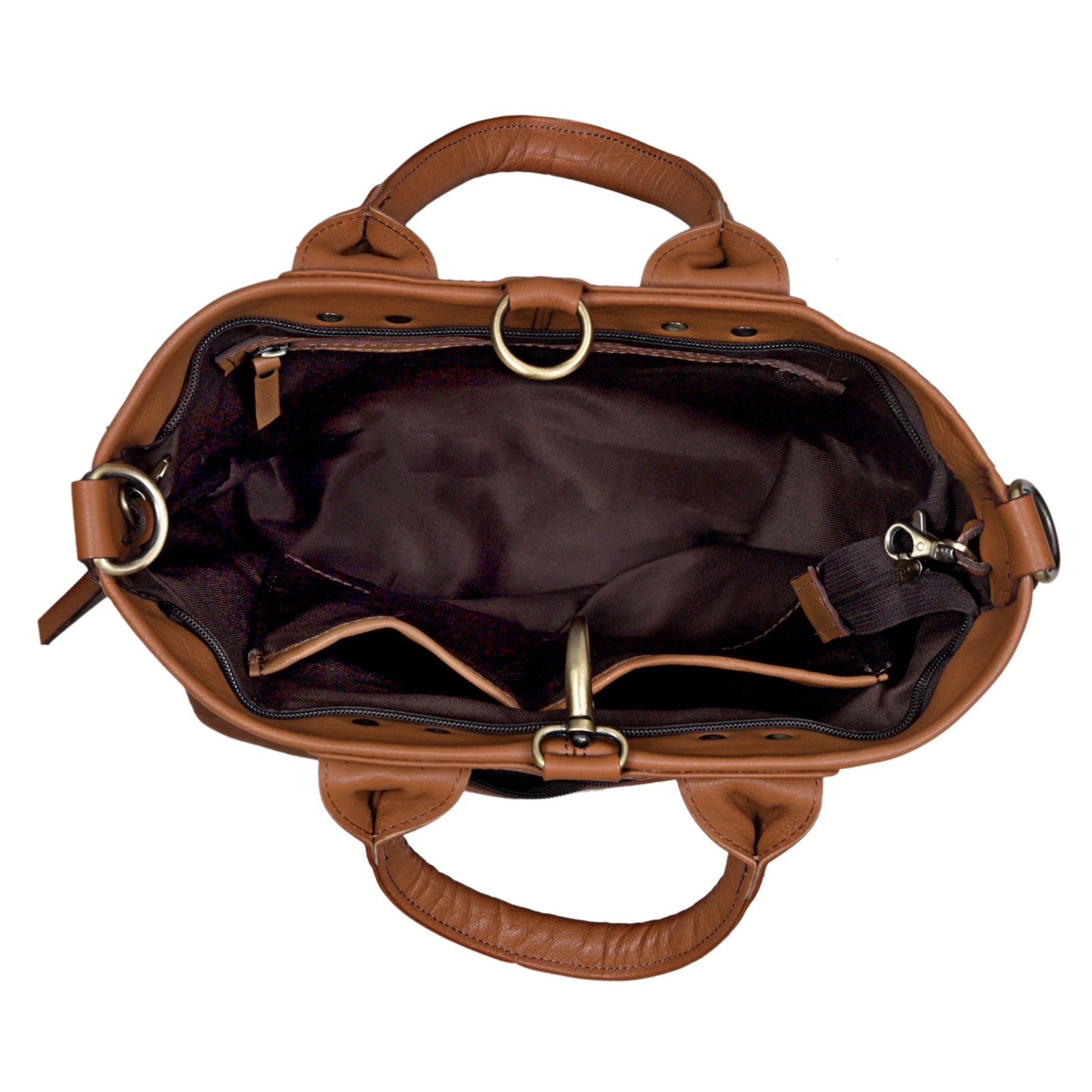3-in-1 Convertible Leather Backpack Tote Handbag