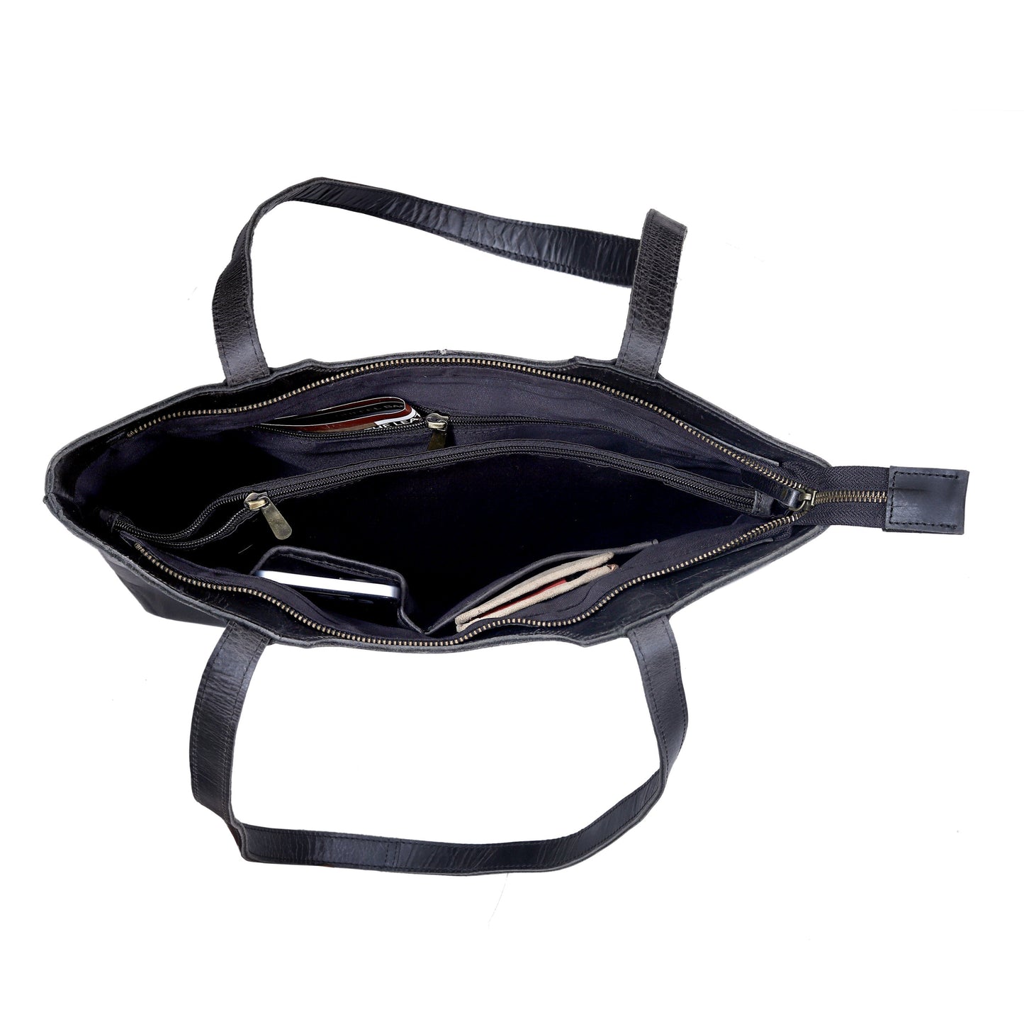 Almost Perfect Leather Tote Bag - Black