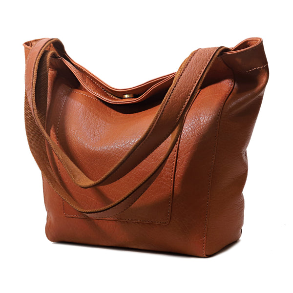 Sac cabas Penelope en cuir - Fauve