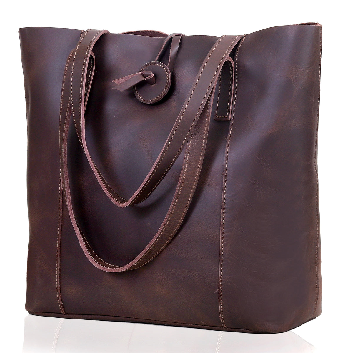 BOGO Timeless Brown Leather Tote Bag