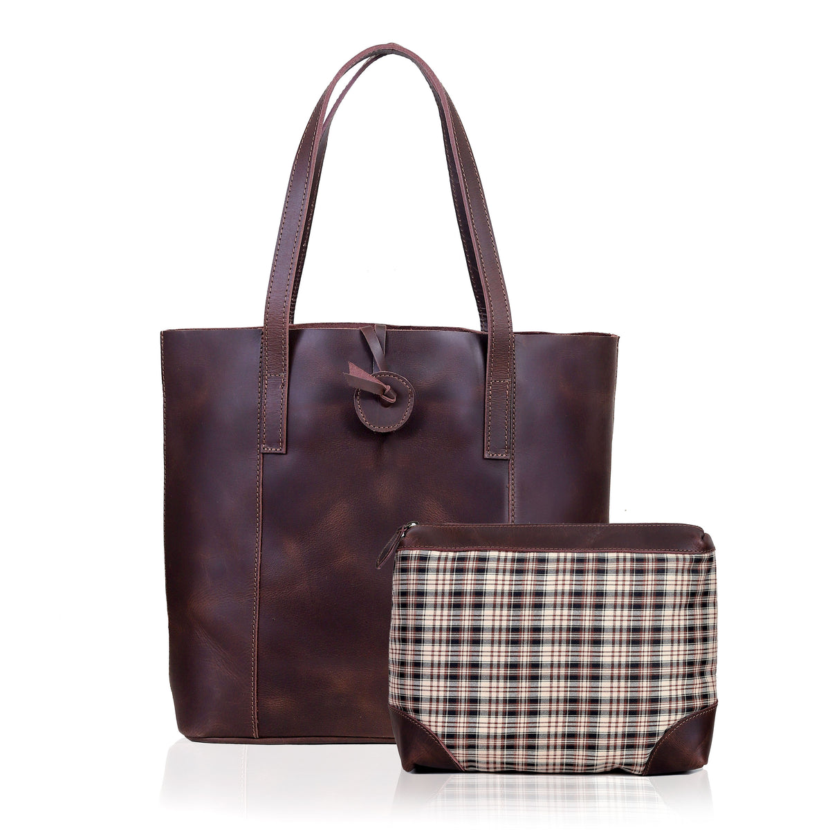 BOGO Timeless Brown Leather Tote Bag