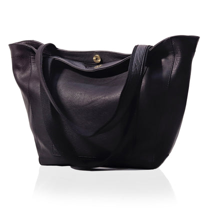 Almost Perfect Leather Tote Bag - Black