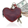 Leather Heart Wristlet